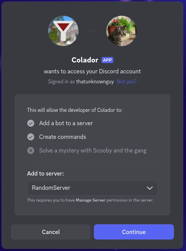 Invite Screenshot